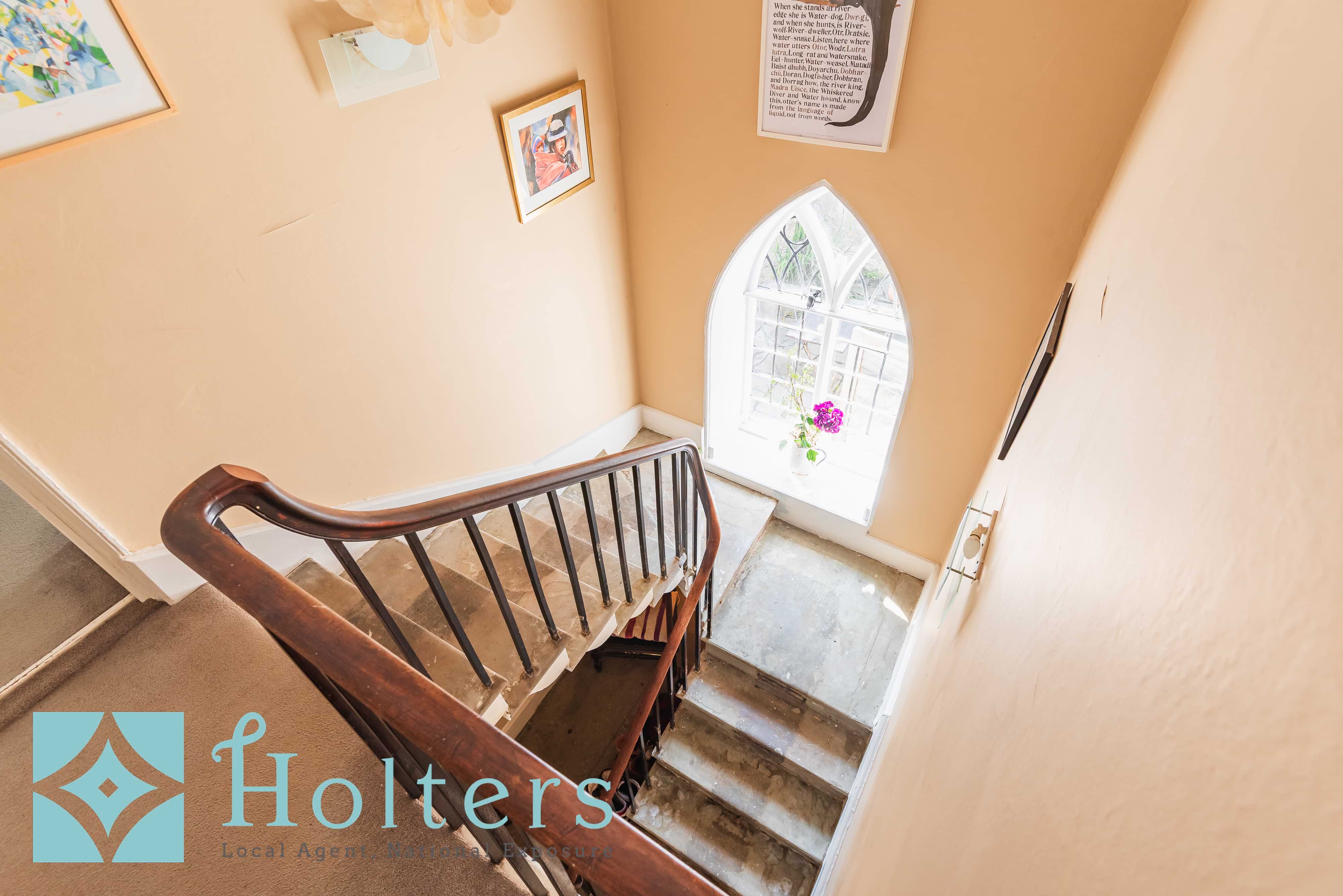 Historic staircase with original stone steps